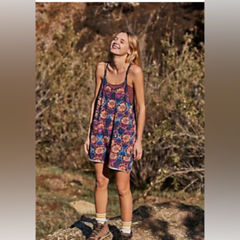 Free People Hot shot printed romper XL